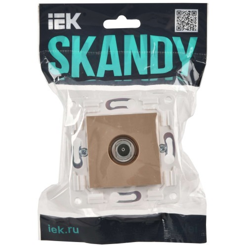 SKANDY Розетка TV оконечная SK-A12Sa песочный IEK