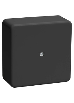 Коробка распаячная КМ для открытой проводки безгалогенная (HF) 75х75х28мм (6 клемм 6мм2) черная (RAL 9005) IEK