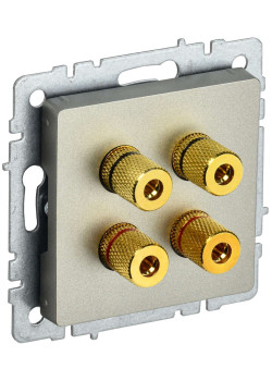 BRITE Аудиорозетка 4-местная РА10-БрШ шампань IEK