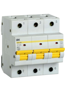 KARAT Автоматический выключатель ВА47-150 3P C 125А 15кА IEK