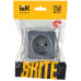 BRITE Розетка 1-местная без заземления с защитными шторками 10А РСш10-2-БрМ маренго IEK