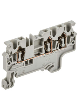 ARMAFIX Клемма пружинная CX2.5-3 2,5мм2 трехконтактная серая IEK