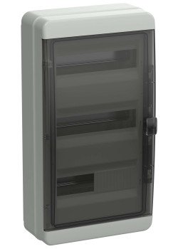 TEKFOR Корпус пластиковый КМПн-36 IP65 черная прозрачная дверь IEK