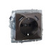 BRITE Розетка 1-местная с заземлением с защитными шторками 16А с USB A+A 5В 3,1А РЮш10-2-БрТБ темная бронза IEK