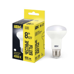 Лампа светодиодная R63 рефлектор 8Вт 230В 4000К E27 IEK