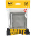 BRITE Выключатель 2-клавишный 10А в сборе ВСР10-2-0-БрС сталь IEK