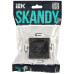 SKANDY Розетка без заземления с защитными шторками 10А SK-R01G графит IEK