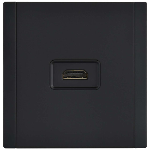 FORTE&PIANO Розетка HDMI FP140M металл черный IEK