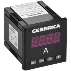 Амперметр цифровой щитовой однофазный 72х72мм LED GENERICA