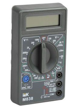 Мультиметр цифровой UNIVERSAL M838 IEK