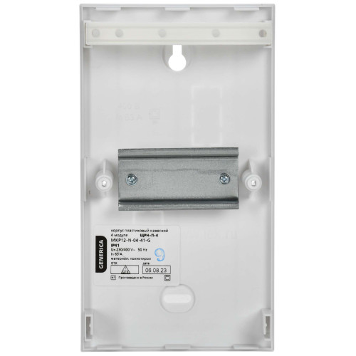 Корпус пластиковый ЩРН-П-4 черная прозрачная дверь IP41 GENERICA