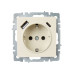 BRITE Розетка 1-местная с заземлением с защитными шторками 16А с USB A+C 18Вт РЮш11-1-БрКр бежевый IEK