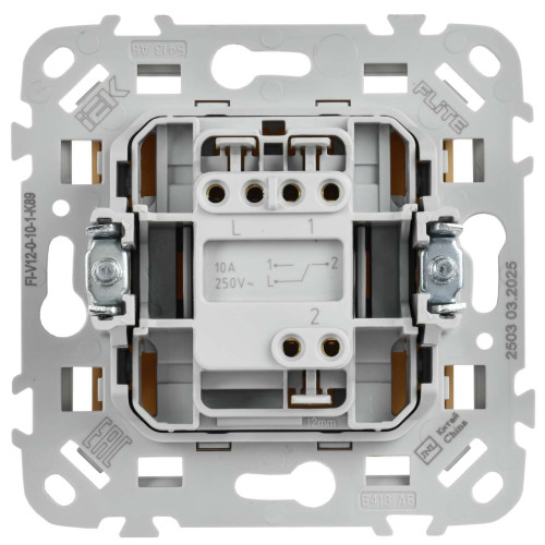 FLITE Выключатель 1-клавишный проходной 10А ВС61-1-0-ФлШм шамуа IEK FLITE Выключатель 1-клавишный проходной 10А ВС61-1-0-ФлШм шамуа IEK
