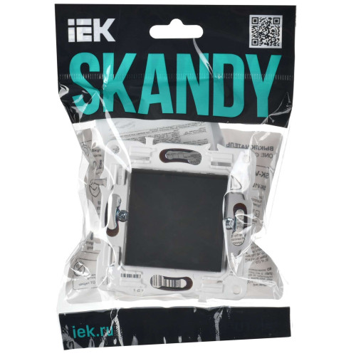 SKANDY Выключатель 1-клавишный 10А SK-V01G графит IEK