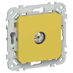 FLITE Розетка TV экранированная проходная тип M РТВм-1-1-2-ФлЖК желтый карри IEK