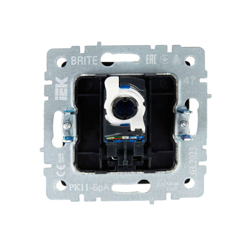 BRITE Розетка компьютерная RJ45 кат.6 РК11-БрА алюминий IEK