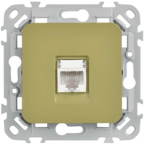 FLITE Розетка 2-местная компьютерная RJ45 категория 6 UTP РК6-2-0-ФлО оливковый IEK