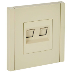 FORTE&PIANO Розетка компьютерная двойная RJ45 кат.5E FP433 ваниль IEK