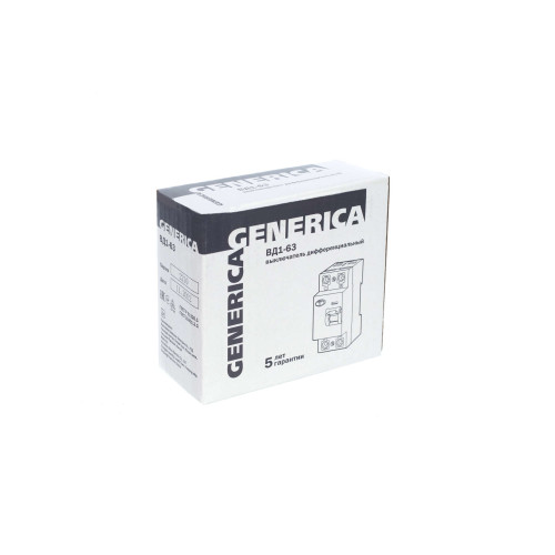 Выключатель дифференциальный (УЗО) ВД1-63 2Р 25А 30мА GENERICA