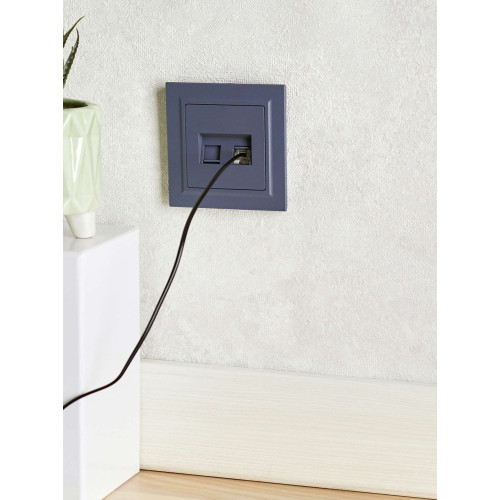 BRITE Розетка двойная RJ11+RJ45 кат.5E РК/Т12-БрМ маренго IEK