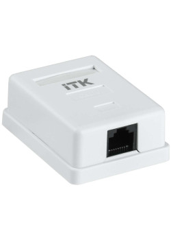 ITK Настенная информационная розетка RJ45 кат.6 UTP 1-порт