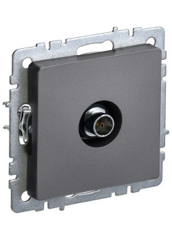 BRITE Розетка TV оконечная РТВ11-0-БрС сталь IEK