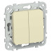 FLITE Выключатель 2-клавишный кнопочный 10А ВС12-2-0-ФлН навахо IEK