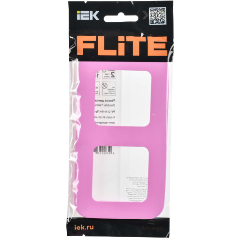 FLITE Рамка 2-местная РУ-2-А-ФлПр пурпурный IEK