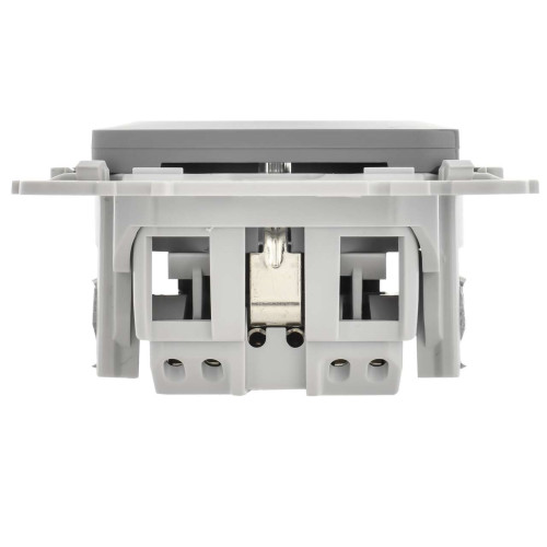 FLITE Розетка с заземлением с защитными шторками безвинтовое крепление 16А РСш11-1-ФлС серый IEK