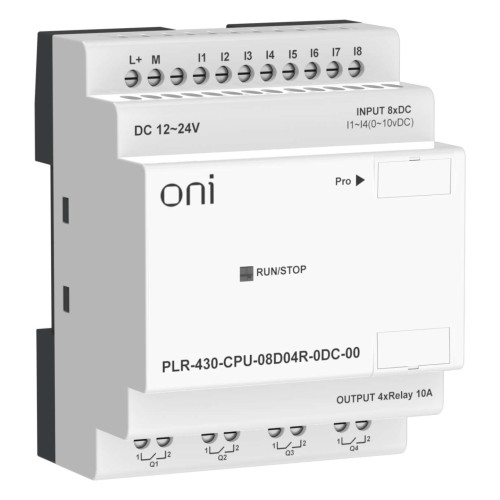 ПЛК 430 Модуль ЦПУ 8 DI 4 RO 24В DC без экрана ONI