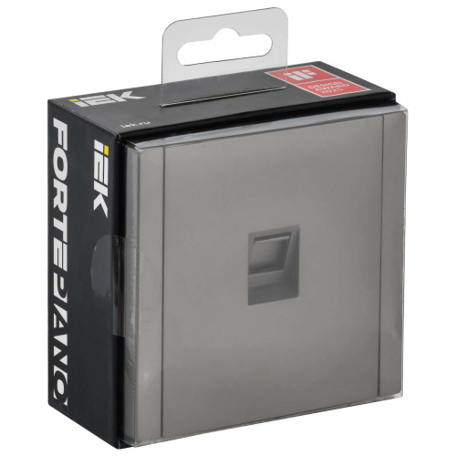 FORTE&PIANO Розетка компьютерная RJ45 кат.5E FP532 сталь IEK