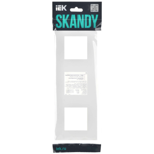 SKANDY Рамка 3-местная SK-F03W арктический белый IEK