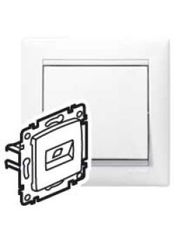 VALENA Розетка компьютерная RJ45 категория 6 UTP с захватами белый