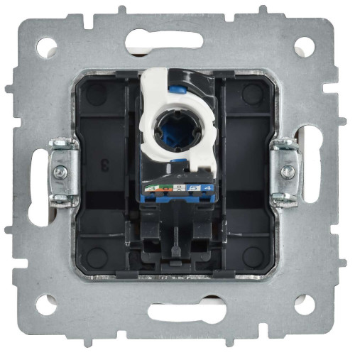 BRITE Розетка компьютерная RJ45 кат.5E РК10-БрАБ арктический белый IEK