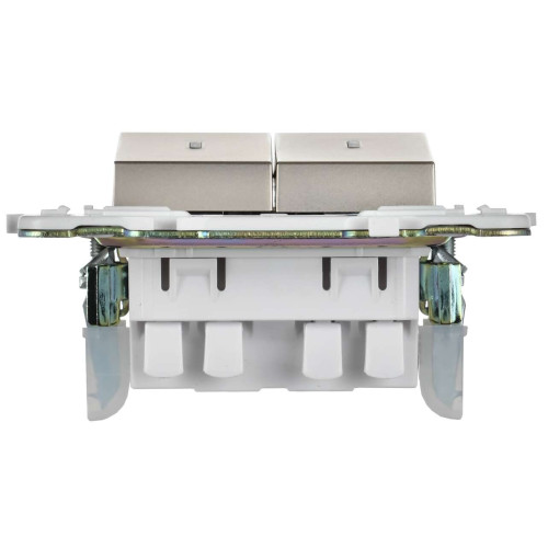 SKANDY Выключатель 2-клавишный проходной с индикацией 10А SK-V10Sh шампань IEK SKANDY Выключатель 2-клавишный проходной с индикацией 10А SK-V10Sh шампань IEK