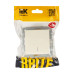 BRITE Выключатель 1-клавишный с индикацией 10А ВС10-1-1-БрКр бежевый IEK