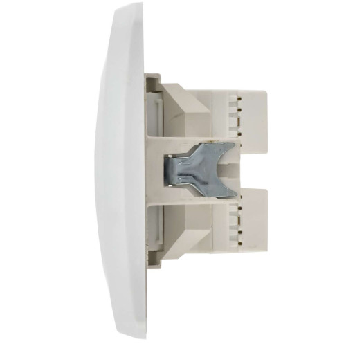 VEGA Розетка 2-местная компьютерная RJ45 кат.5е РК10-2-ВБ белый IEK