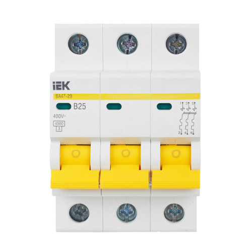 KARAT Автоматический выключатель ВА47-29 3P B 25А 4,5кА IEK