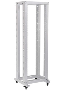 ITK Стойка открытая монтажная двухрамная LINEA F 37U 600x600мм на роликах серая