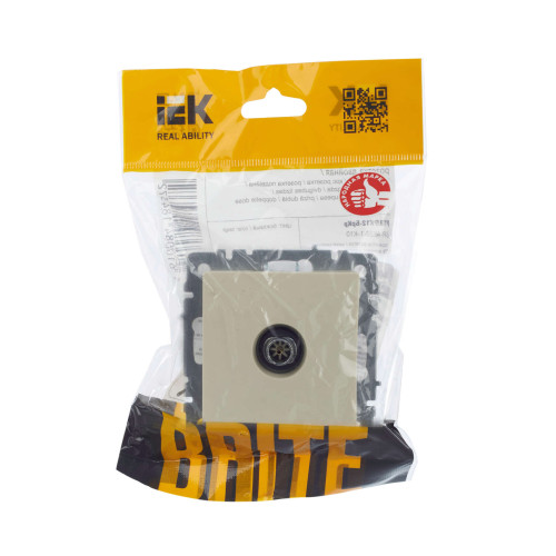 BRITE Розетка TV оконечная РТВ11-0-БрКр бежевый IEK