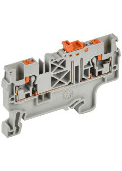 ARMAFIX Клемма пружин. Push-in CP-DT измерит. нож. разм. 2,5мм2 серая IEK