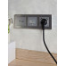 BRITE Розетка USB A+C 18Вт РЮ11-1-БрА алюминий IEK