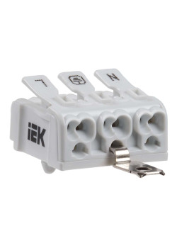 Клемма пружинная соединительная КСПнз3-L+N+PE IEK