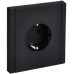 FORTE&PIANO Розетка 1-местная с заземлением без защитных шторок винтовое крепление 16А FP116M металл черный IEK FORTE&PIANO Розетка 1-местная с заземлением без защитных шторок винтовое крепление 16А FP116M металл черный IEK