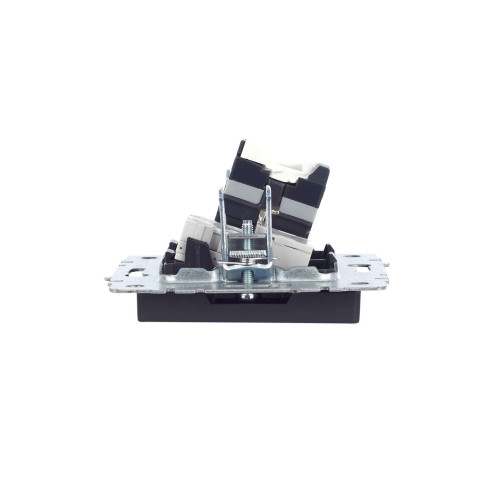 BRITE Розетка двойная RJ11+RJ45 кат.5E РК/Т12-БрГ графит IEK