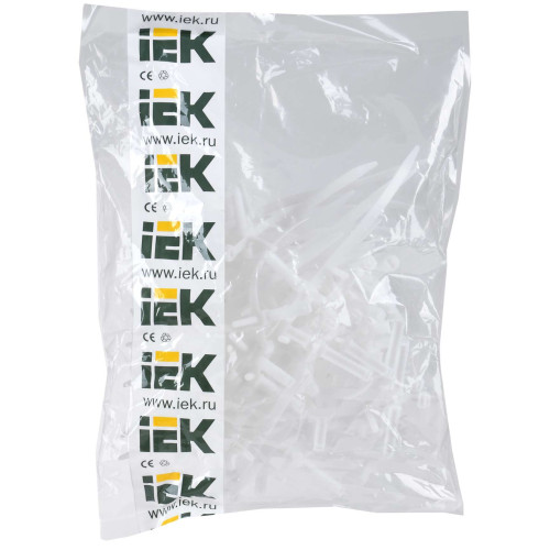 Хомут дюбельный ХД 7х150 бел (50шт/упак) IEK