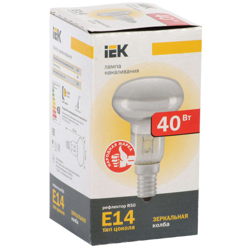Лампа накаливания R50 рефлектор 40Вт E14 IEK