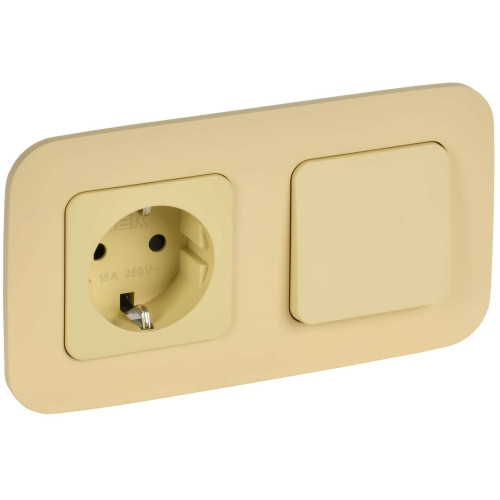 FLITE Выключатель 1-клавишный 10А ВС11-1-0-ФлН навахо IEK FLITE Выключатель 1-клавишный 10А ВС11-1-0-ФлН навахо IEK