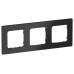 FLITE Рамка 3-местная РУ-3-К-ФлЧ черный IEK