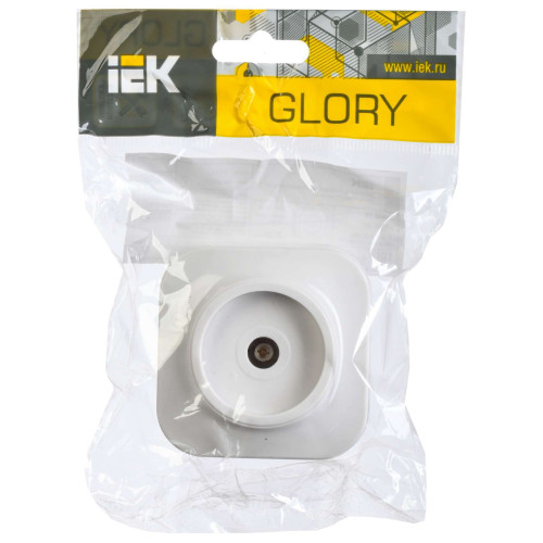 GLORY Розетка для открытой установки TV РТВ20-ХБ белый IEK